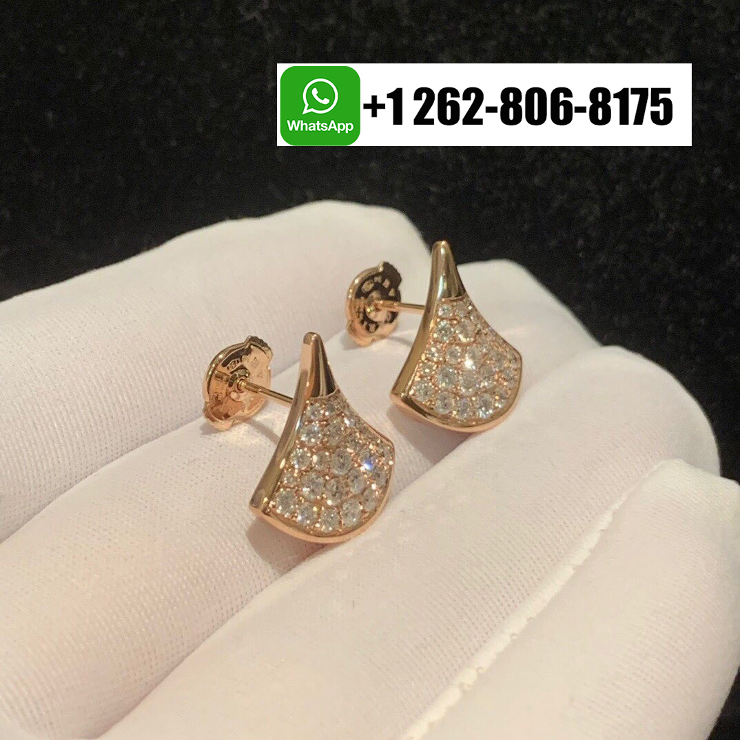 Bvlgari Divas’ Dream Pavé Diamonds Earrings 18k Rose Gold