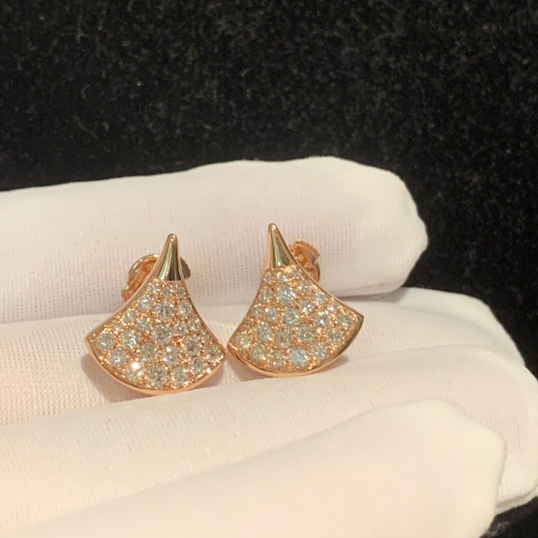 Bvlgari Divas’ Dream Pavé Diamonds Earrings 18k Rose Gold