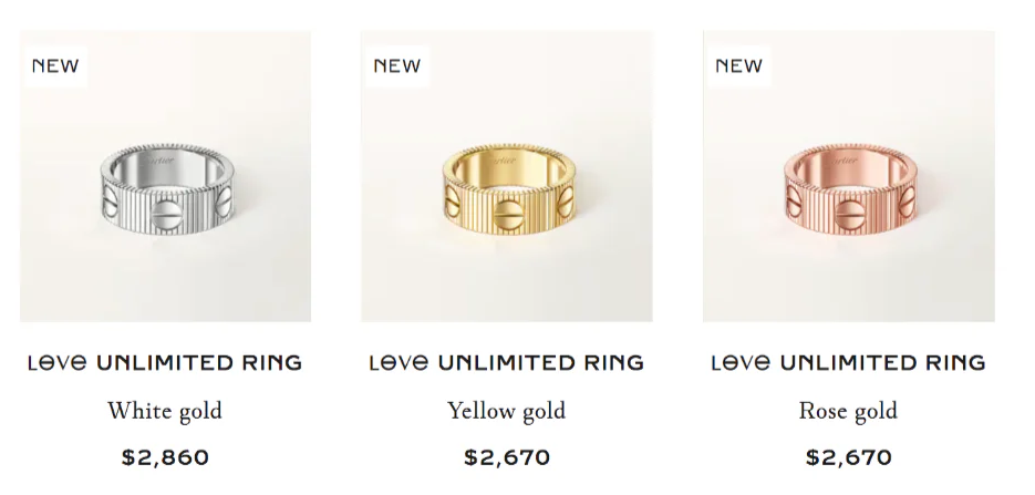 Cartier Unlimited Love Ring Price