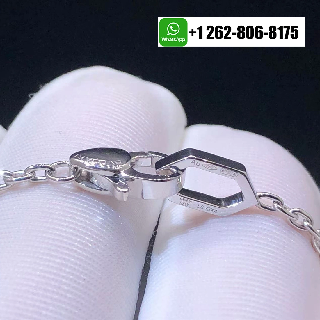 Bvlgari Serpenti Seduttori 18k White Gold Pavé Diamonds Pendant Necklace with Emerald Eyes 352752