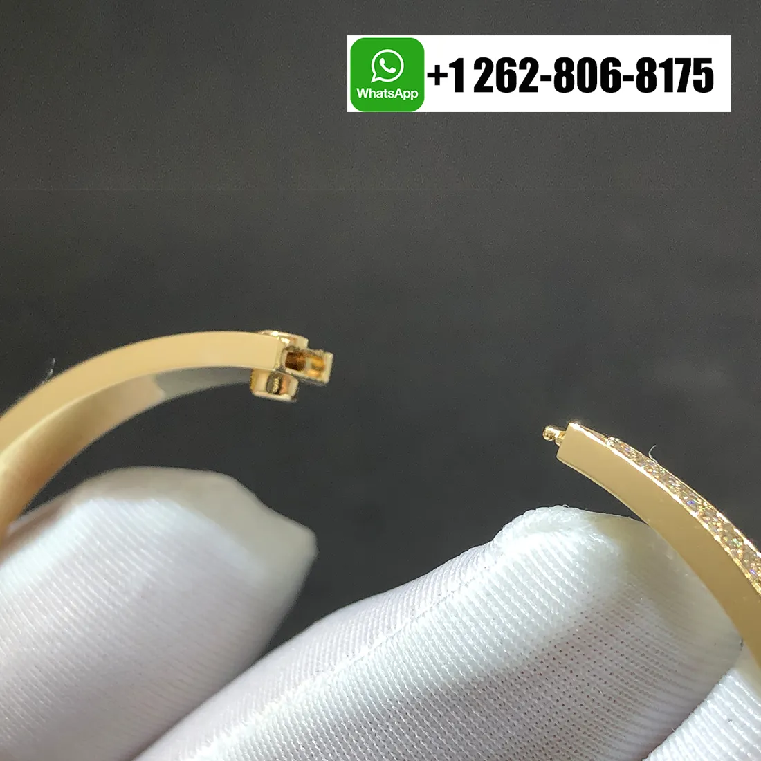 Cartier Love Full Pave Diamond 6.1mm Bracelet in 18k Yellow Gold CRN6726917