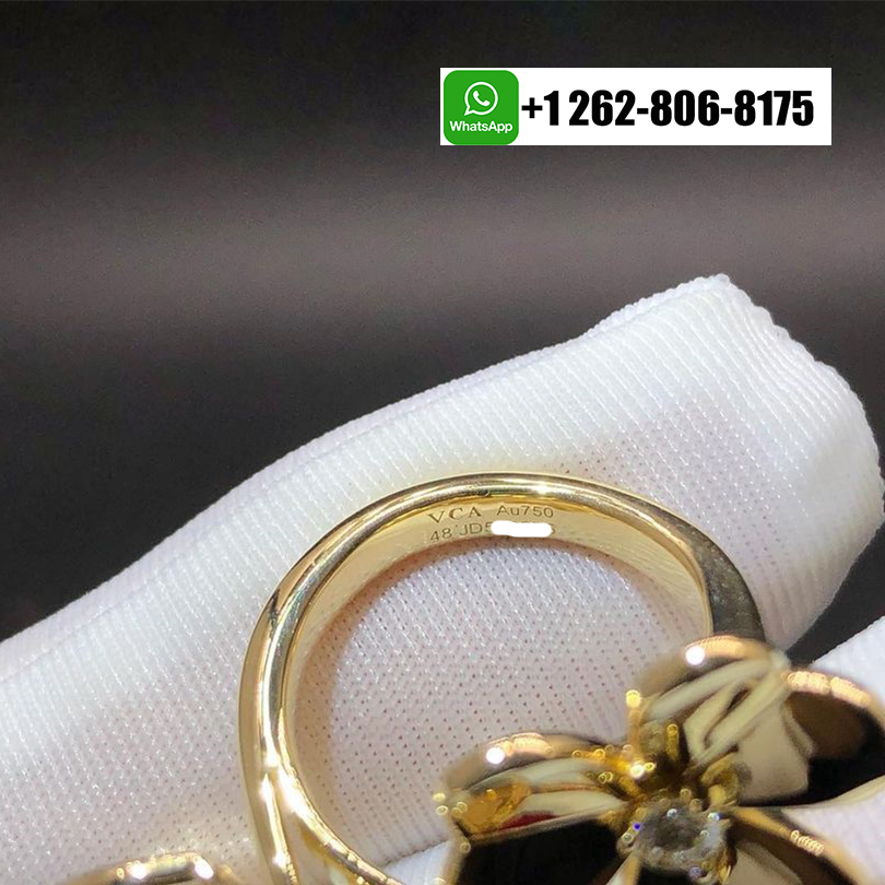 Van Cleef & Arpels Frivole Between the Finger Ring 18k Yellow Gold with Diamonds VCARPJMD00