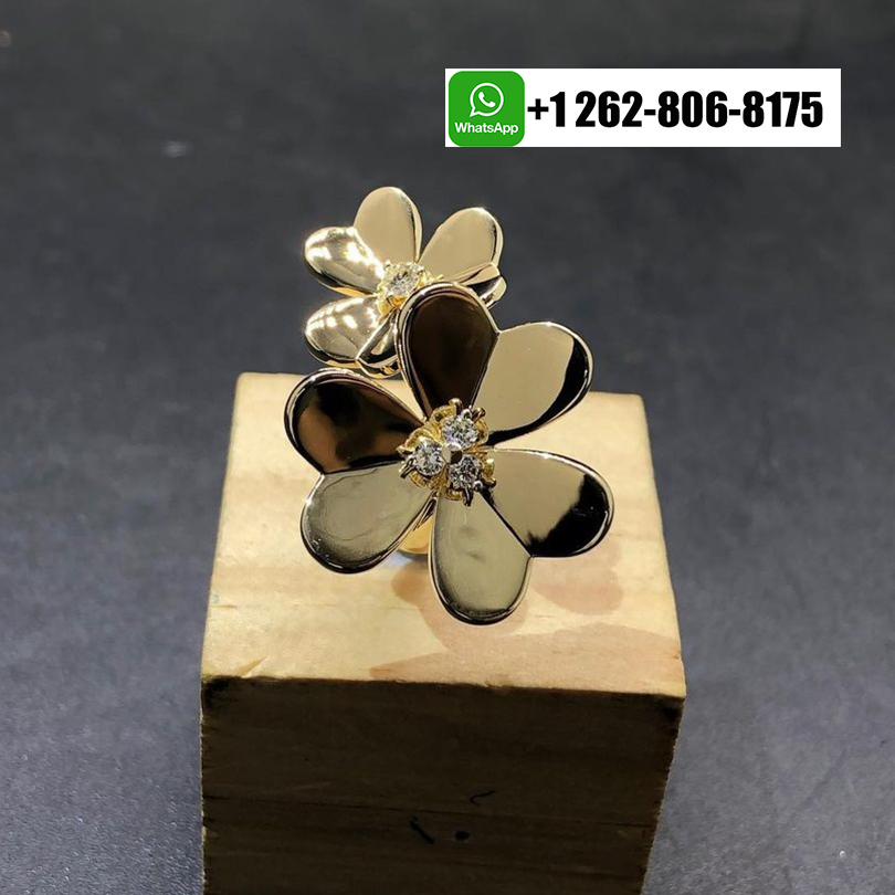 Van Cleef & Arpels Frivole Between the Finger Ring 18k Yellow Gold with Diamonds VCARPJMD00