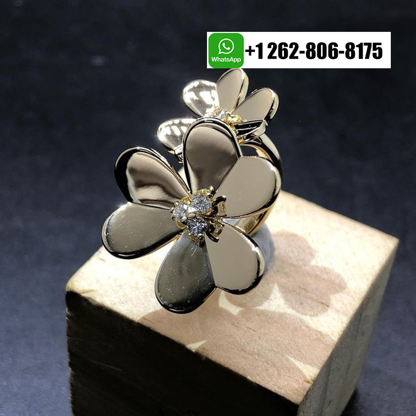 Van Cleef & Arpels Frivole Between the Finger Ring 18k Yellow Gold with Diamonds VCARPJMD00