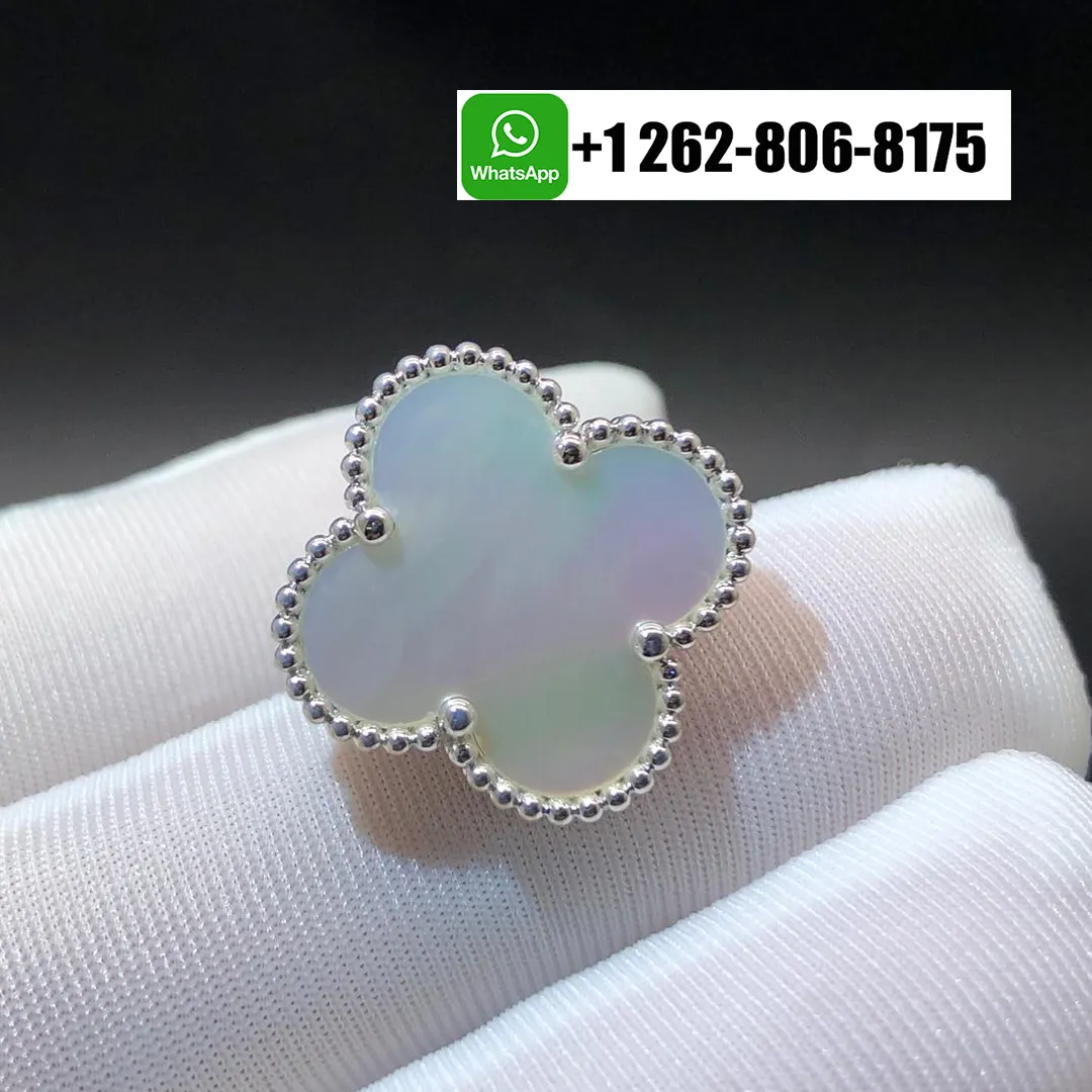 Van Cleef & Arpels Magic Alhambra Mother of Pearl Ring 18k White Gold