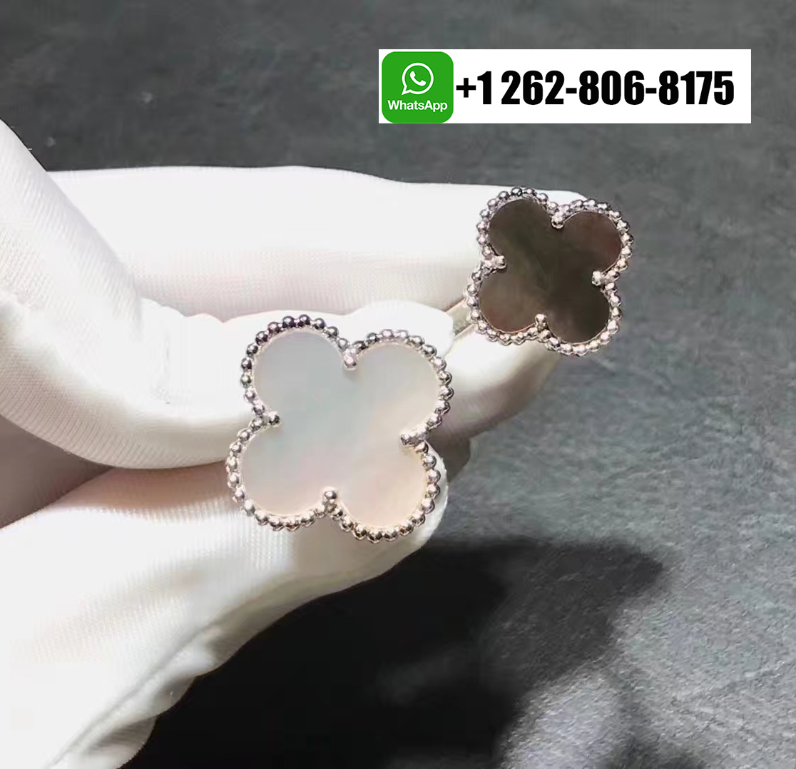 Van Cleef & Arpels Magic Alhambra Mother-of-pearl Between the Finger Ring in 18k White Gold VCARN05600