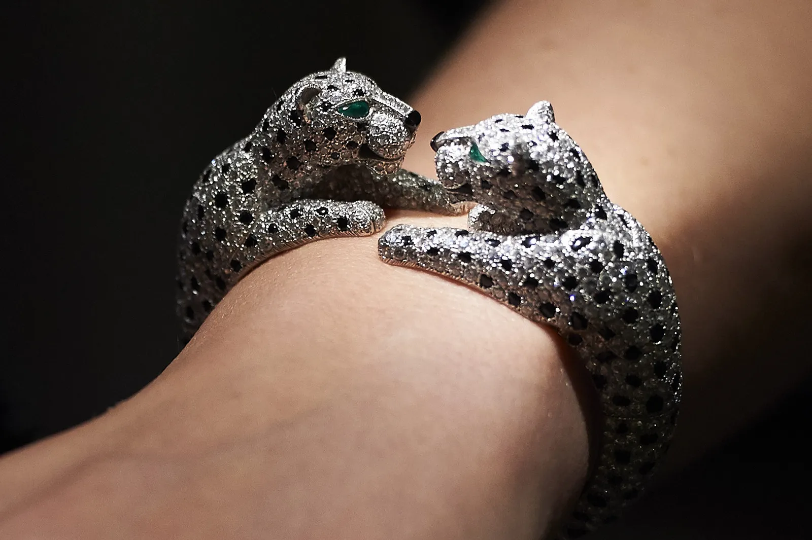 Panthere De Cartier Paris Duchess Onyx And Diamond Panther Bracelet