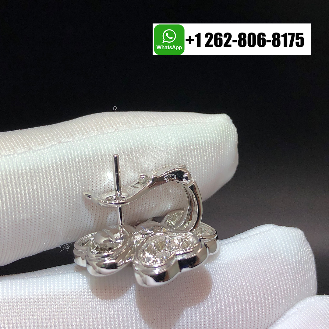 Van Cleef & Arpels Cosmos Earrings in 18k White Gold & Diamonds, Small Model