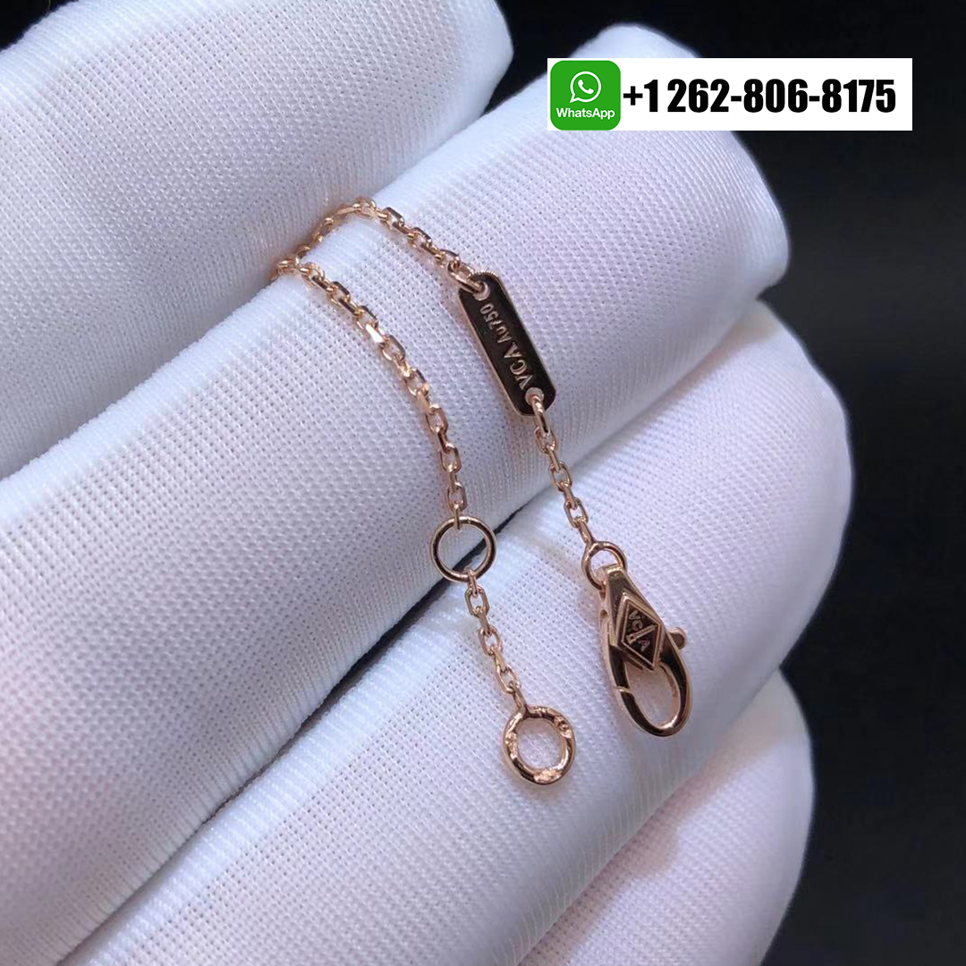 Van Cleef & Arpels Sweet Alhambra Carnelian 18K Rose Gold Bracelet VCARN59K00