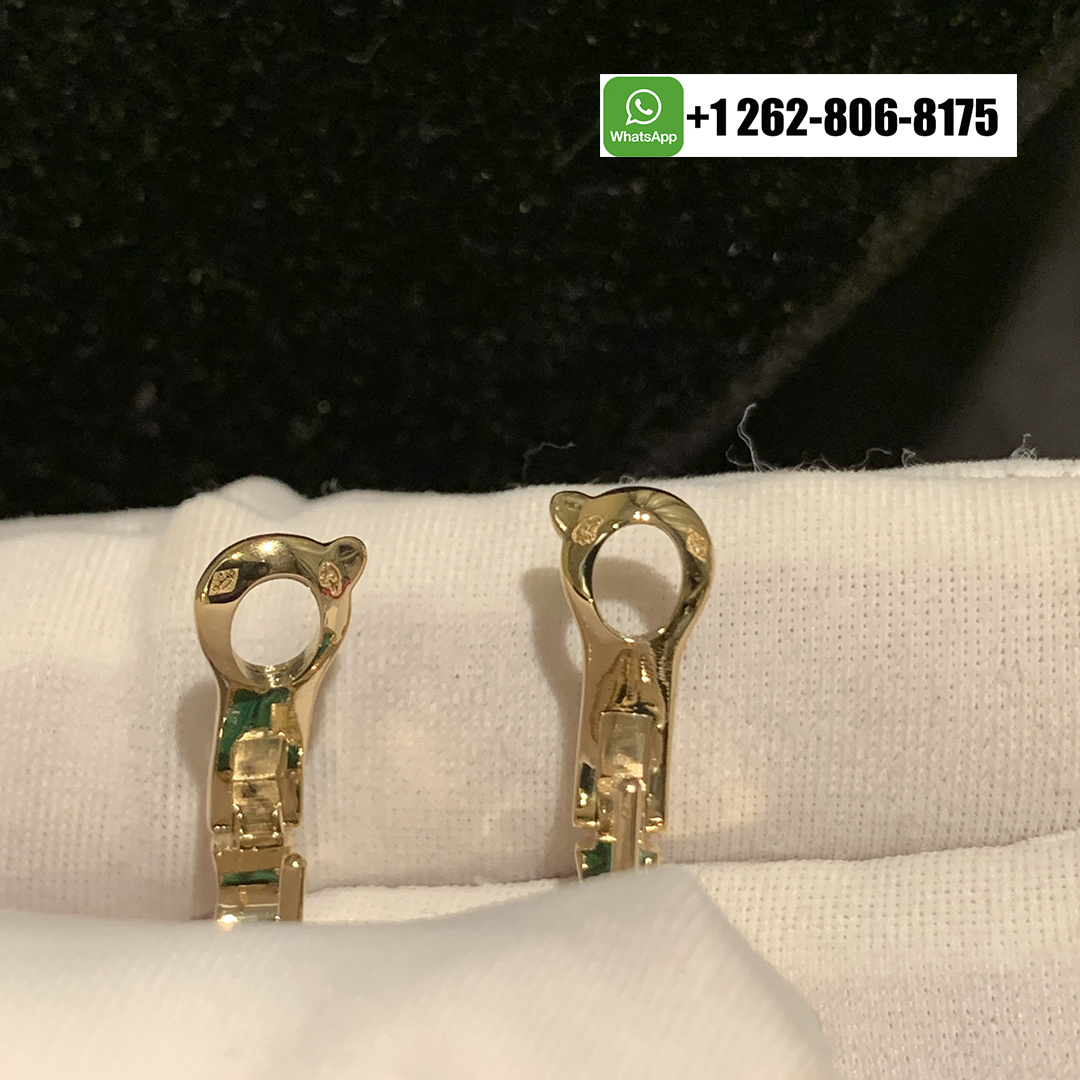 Van Cleef & Arpels Vintage Alhambra Tigers Eye 18k Yellow Gold Earrings VCARD40500